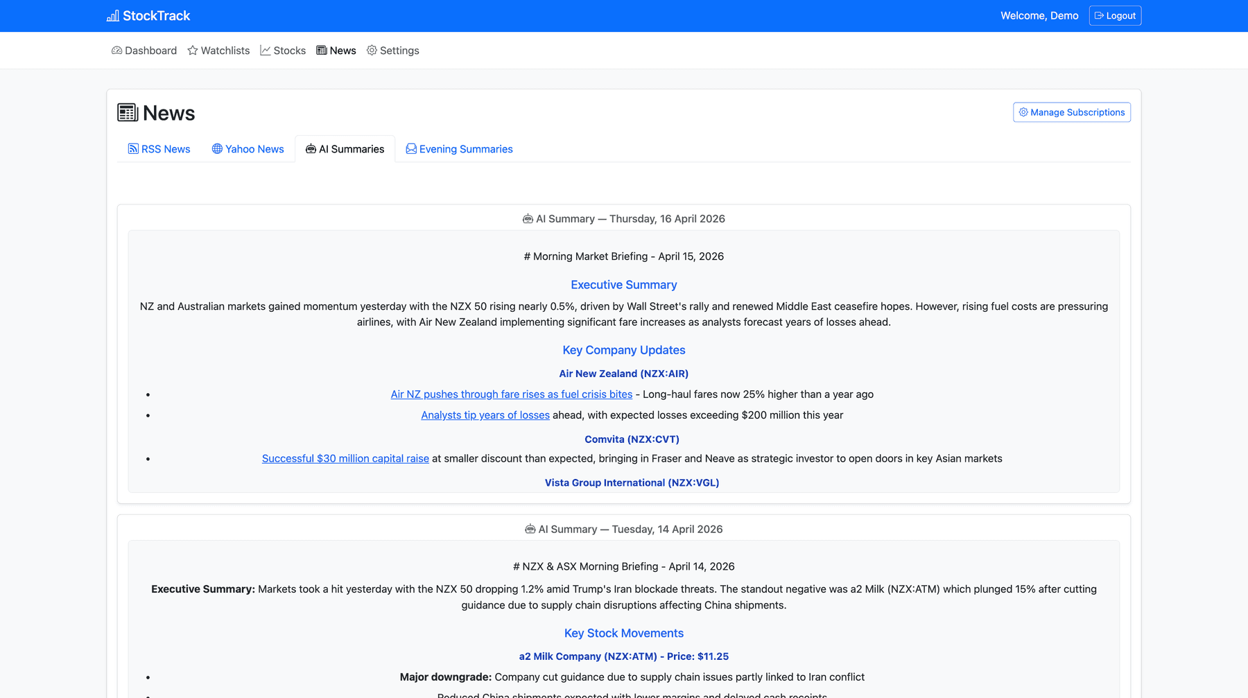 StockTrack